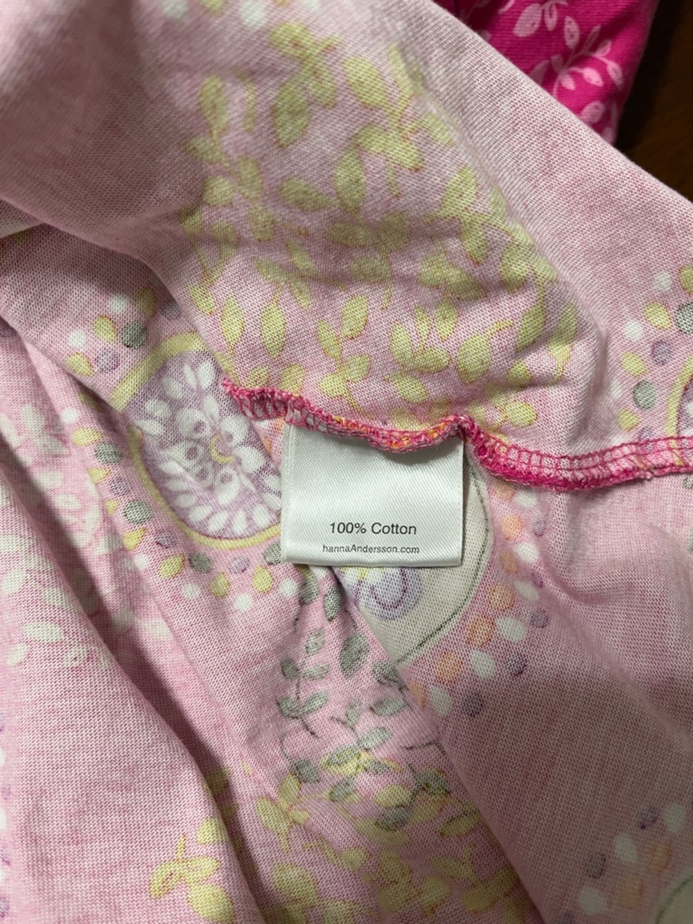 Hanna Andersson Fuchsia Floral Circle-Print Dress Sz 5 - Picture 5 of 5